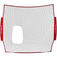 PowerNet 7x7 ft Pitch-Thru Protection Screen for Softball (NET ONLY) 49 sqft Barrier Perfect for Pitching or Batting Practice Open Area in Net to Allow Ball to Pass Through