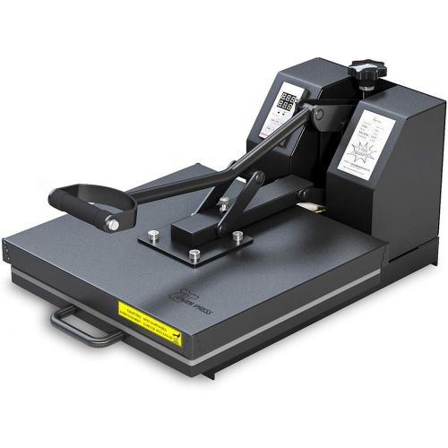  PowerPress Industrial-Quality Digital Sublimation Heat Press Machine for T Shirt, 15x15 Inch, Black