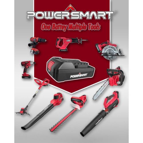  PowerSmart Jig Saw Cordless 20V Max with LED Light, Lightweight Top-Handle Saber saw, Adjustable 4-Position Orbital, Cut Wood and Metal Easily, 3 Blades, 2.0Ah Lithium-Ion Battery