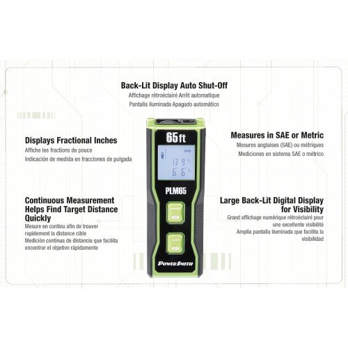  POWERSMITH PowerSmith PLM65 65 Laser Measure