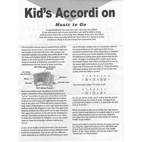  [아마존베스트]PowerTRC Childrens Accordion | Musical Instrument | Easy to Learn Music | Kids Instrument | Black