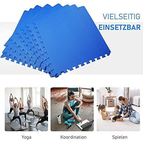  [아마존베스트]PowerTools Protective mats set 50 x 50 cm, puzzle mat, floor protection mat, 8 pieces, EVA foam mat, floor protection mats, training mats, fitness mat, gym mat, for floor protection, office,