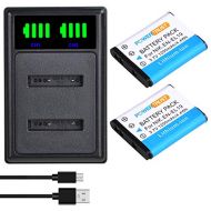 PowerTrust 2Pcs EN-EL19 EN EL19 Battery + LED USB Charger for Nikon Coolpix S32 S33 S100 S2500 S2750 S3100 S3200 S4200 S4400 S6400 S6500 S6600