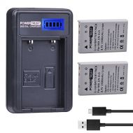 PowerTrust 2 Pack EN-EL5 Camera Battery and LCD USB Charger for Nikon Coolpix P530 P520 P510 P100 P500 P6000 P5100 P5000 P80 P90