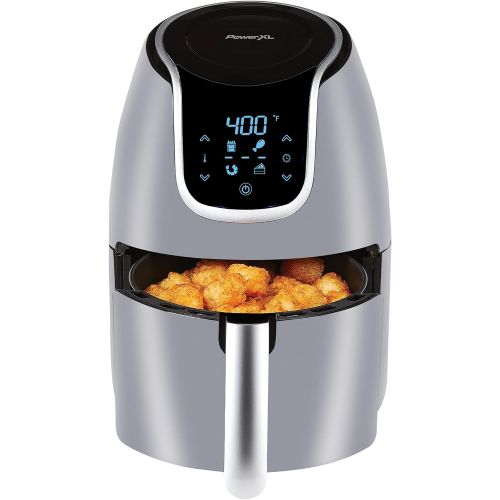  PowerXL Air Fryer Vortex - Multi Cooker with Roast, Bake, Food Dehydrator, Reheat Non Stick Coated Basket, Cookbook (2 QT, Slate)