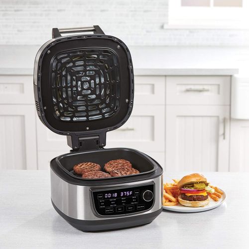  [아마존베스트]PowerXL Grill Air Fryer Combo 12-in-1 Indoor Grill, Air Fryer, Slow Cooker, Roast, Bake, 1550-Watts, Stainless Steel Finish