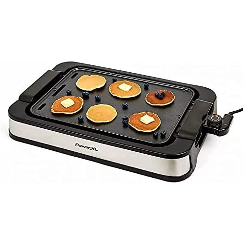  PowerXL Premium Indoor Electric Grill, Smokeless BBQ, Multi-Purpose Countertop Griddle, Authentic Grill Marks, Dishwasher-Safe, Non-Stick Coating, Rapid Heat