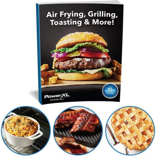  PowerXL Air Fryer Grill 8 in 1 Roast, Bake, Rotisserie, Electric Indoor Grill (Black Standard No Rotisserie)