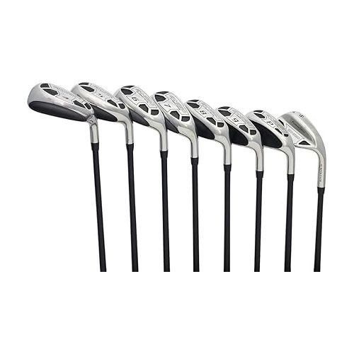  Mena€™s Powerbilt Golf EX-550 Hybrid Iron Set, which Includes: #4, 5, 6, 7, 8, 9, PW +SW Regular Flex Graphite Right Handed New Utility Clubs