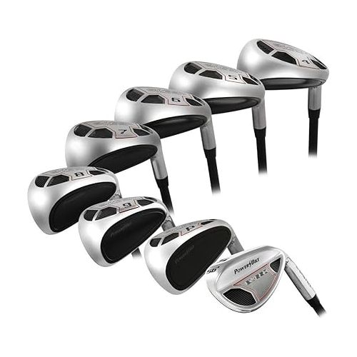  Mena€™s Powerbilt Golf EX-550 Hybrid Iron Set, which Includes: #4, 5, 6, 7, 8, 9, PW +SW Regular Flex Graphite Right Handed New Utility Clubs