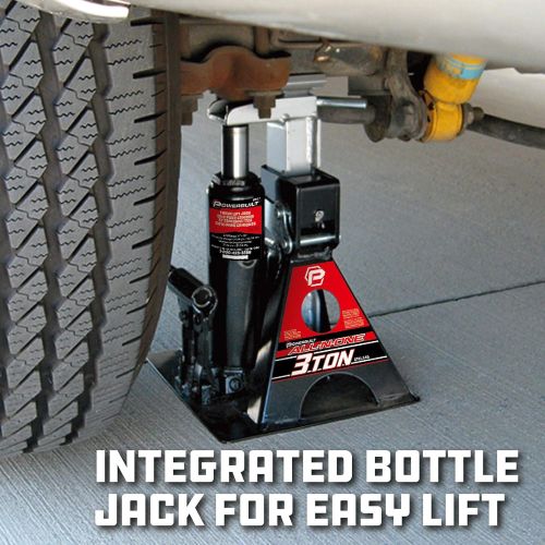  Powerbuilt Black Alltrade 640912 3 Ton,All-in-One Bottle Jack