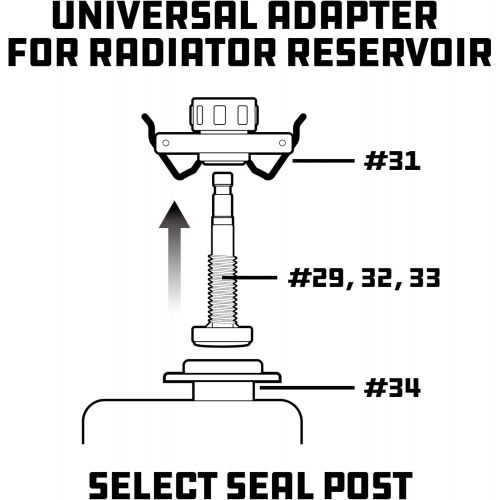  Powerbuilt 647893 8 Pc Radiator Pressure Cooling Tester Adapter Kit