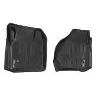 Powered MAXLINER Floor Mats 1st Row Liner Set Black for 1999-2007 Ford F-250 / F-350 / F-450 / F-550 Super Duty (All Models) / 2000-2005 Excursion