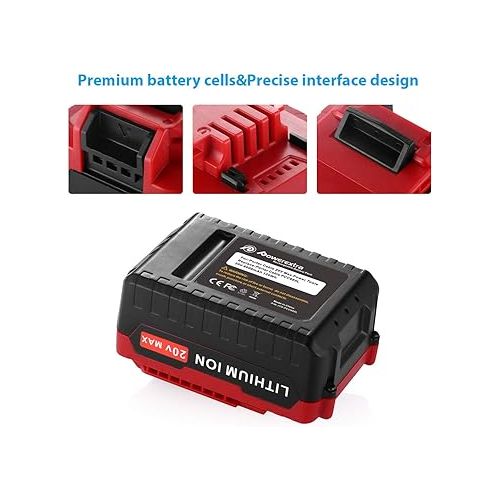  Powerextra 20V Max 6.0Ah Lithium Replacement Battery Compatible with Porter Cable PCC685L PCC680L Cordless Tools Batteries
