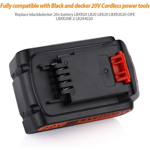  Powerextra 20V 7.0Ah Replacement Battery for Black and Decker 20V Cordless Power Tool 20 Volt MAX Lithium Ion Battery LBXR20 LB20 LBX20 LBXR2020-OPE LBXR20B-2 LB2X4020