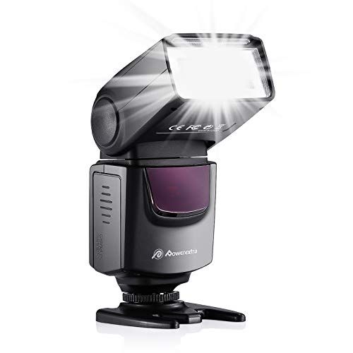  Powerextra Professional DF-400 Speedlite Camera Flash for Canon Nikon Pentax Samsung Fujifilm Olympus Panasonic Sigma Minolta Leica Ricoh DSLR Cameras and Digital Cameras with Sing