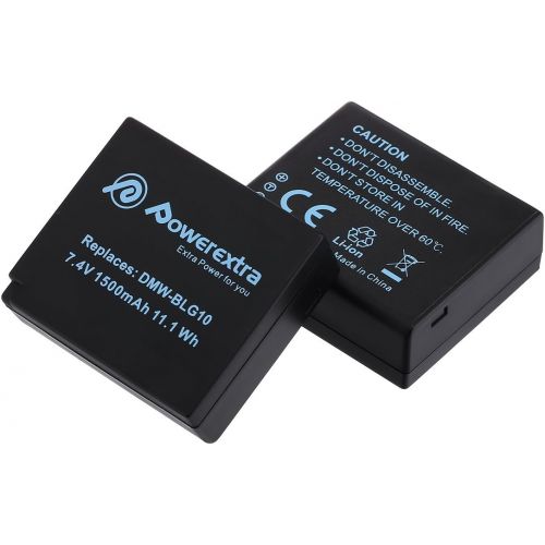  Powerextra 2 Pack DMW-BLG10 Batteries for Panasonic Lumix DC-ZS80, DC-GX9, DC-LX100 II, DC-ZS200, DC-ZS70, DMC-GX80, DMC-GX85, DMC-ZS60, DMC-ZS100, DMC-GF6, DMC-GX7K, DMC-LX100K