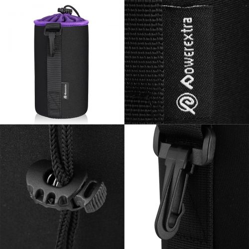  Visit the Powerextra Store Powerextra 4 x Lens Case Lens Pouch Bag with Thick Protective Neoprene Soft Plush Compatible with DSLR Camera Lens (Canon, Nikon, Sony, Olympus, Panasonic,etc) Includes: Small, Med