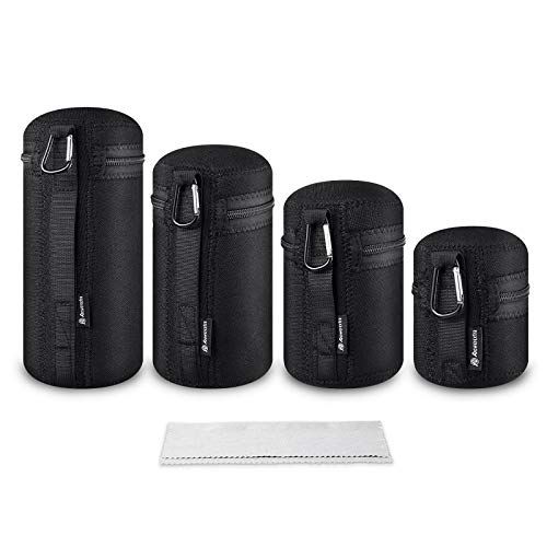  Visit the Powerextra Store Powerextra 4X Zipper Lens Case Lens Pouch Bag with Thick Protective Neoprene for DSLR Camera Lens (Fit for Canon, Nikon, Sony, Olympus, Panasonic) Includes: Small, Medium, Large, X