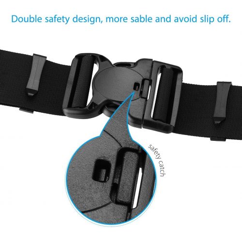  Powerextra Utility Outdoor Photography Adjustable Waist Strap Belt with D-Rings for?Hanging Tripod Camera Case Lens Case Flash Case SD Card Pouch and Other Photography Accessories