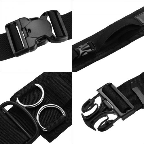  Powerextra Utility Outdoor Photography Adjustable Waist Strap Belt with D-Rings for?Hanging Tripod Camera Case Lens Case Flash Case SD Card Pouch and Other Photography Accessories