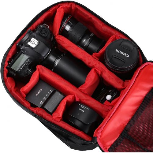  Powerextra Professional Waterproof small camera backpack, digital camera backpack for Nikon, Sony, Olympus, Samsung, Panasonic, Pentax and More Cameras