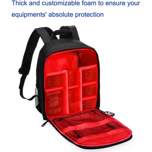  Powerextra Professional Waterproof small camera backpack, digital camera backpack for Nikon, Sony, Olympus, Samsung, Panasonic, Pentax and More Cameras