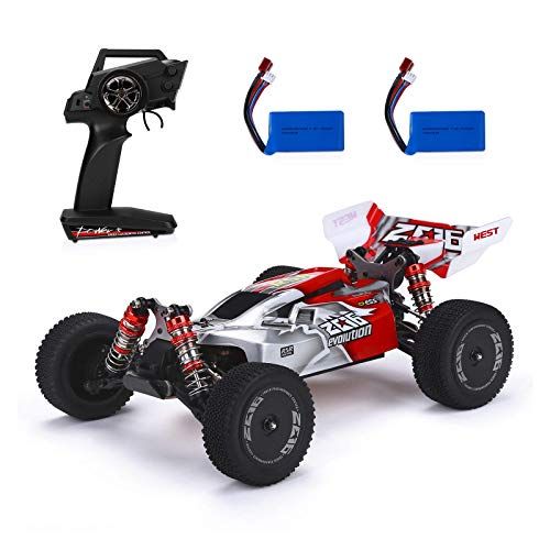  Powerextra Remote Control Car, 1:14 Scale 60+ KMH High Speed RC Cars, 4WD 2.4GHz Off Road Trucks Toys, All Terrain Vehicle Car Gifts with 2 Batteries for Kids & Adults