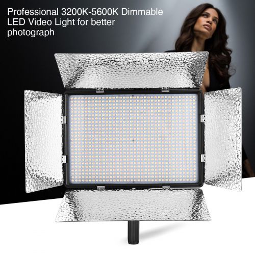  Powerextra 900 Beads Bi-Color CRI 96+ 70W Dimmable LED Video Light Panel, 2.4G Remote Control, Adjustable Color Temperature 3200K-5500K for DSLR Camera Camcorder Studio Photography