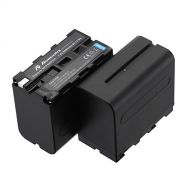 Powerextra 2 Pack Replacement Sony NP-F970 Battery Compatible with Sony DCR-VX2100, DSR-PD150, DSR-PD170, FDR-AX1, HDR-AX2000, HDR-FX1, HDR-FX7, HDR-FX1000, HVL-LBPB, HVR-HD1000U,