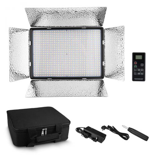  Powerextra 900 Bi-Color CRI 96+ 70W Dimmable LED Video Light Panel, 2.4G Remote Control, Adjustable Color Temperature 3200K-5500K for DSLR Camera Camcorder Studio Photography,YouTu