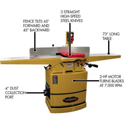  [아마존베스트]Powermatic 1610084K Model 60C 8-Inch 2 HP 1-Phase Jointer