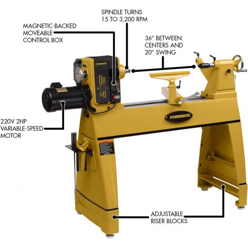  [아마존베스트]Powermatic 3520C 35x20 Lathe, 2HP, 1PH 220V (1353001)