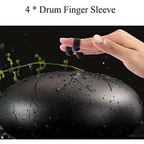  [아마존베스트]powers Drum Finger Picks Finger Sleeve Drum Finger Sleeves Ock Knocking Playing Finger Cover Kongfu Finger Steel Tongue Drum Finger Picks for Steel Tongue Drum 4 Pieces