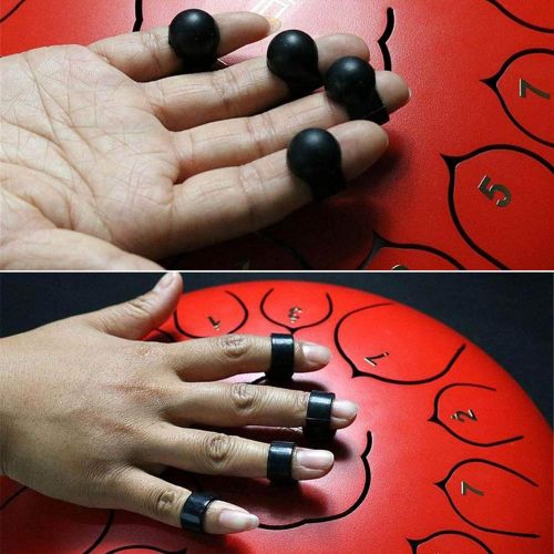  [아마존베스트]powers Drum Finger Picks Finger Sleeve Drum Finger Sleeves Ock Knocking Playing Finger Cover Kongfu Finger Steel Tongue Drum Finger Picks for Steel Tongue Drum 4 Pieces