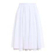 Prada Cowgirl white poplin midi skirt