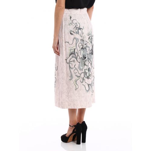 프라다 Prada Light peony crepe sable skirt