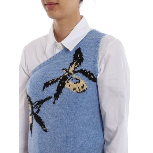 프라다 Prada Shetland wool intarsia sweater