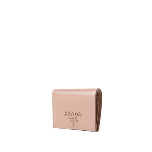 프라다 Prada Monochrome bifold saffiano wallet