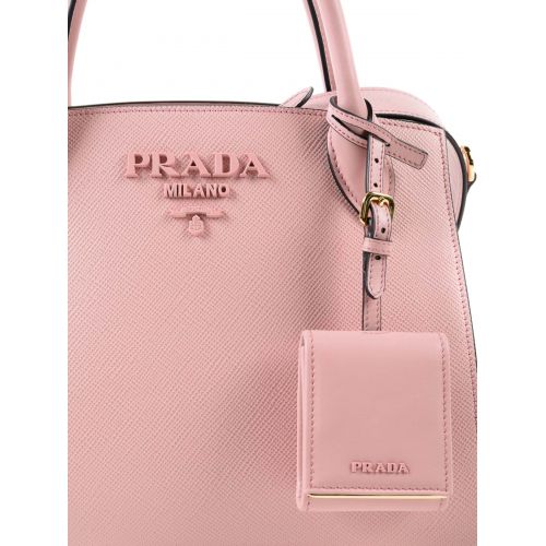 프라다 Prada Monochrome pink saffiano bag