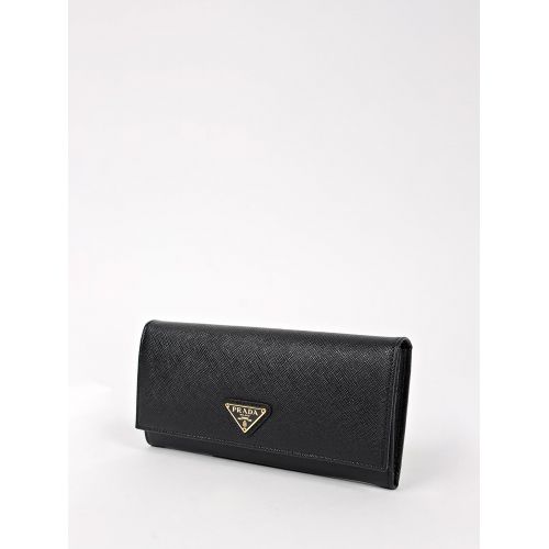 프라다 Prada Saffiano leather flap wallet