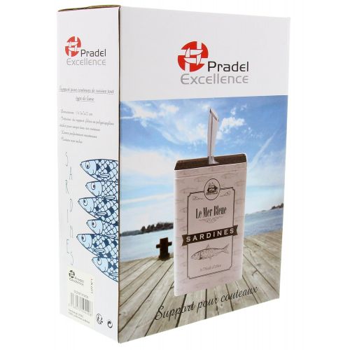  Pradel Excellence KW04Kitchen Knife knife block Rectangular All Types Of Iron and Steel BladeGrey, 17x 7x 23cm
