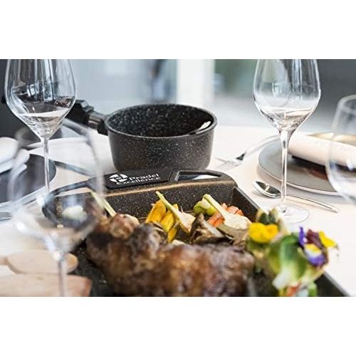  Pradel Excellence 52402M Plancha-Grillplatte in Stein-Optik, 48 x 28 x 4,7 cm