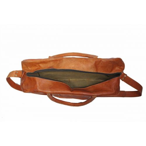  Pranjals House Duffel Bag 22 Travel Backpack Genuine Leather Vintage Handmade Bag (Style 1)