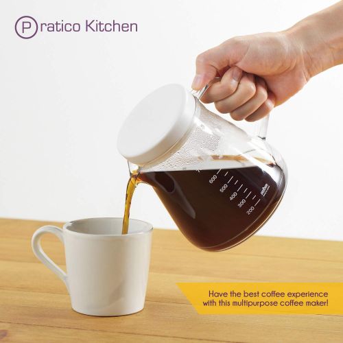  Pratico Kitchen Duet Drip Brew & Cold Brew Multipurpose Coffee Maker - Make Drip Coffee or Cold Brew