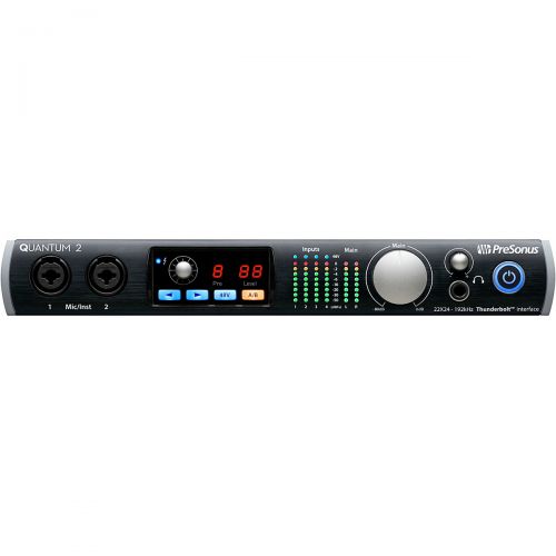  PreSonus},description:Following up on the success of the Quantum, Presonus expands the series with the Quantum 2. Slightly smaller than the Quantum, the 22x24-channel Quantum 2 is