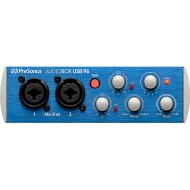 PreSonus},description:A great choice for mobile musicians and podcasters, the 2-channel AudioBox USB 96 is bus-powered, compact, ruggedly built, and works with virtually any PC or