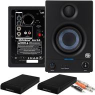 PreSonus Eris 3.5 3.5-Inch Low-Frequency Driver Media Reference Monitor with RF Interference with Pads and Stereo Breakout Cable Bundle