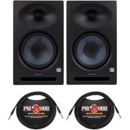 PreSonus Eris Studio 8-inch Studio Monitor with Acoustic Accuracy - Low-Frequency Transducer for Pro Audio Mixing - High-Definition Sound Bundle with 1/4-Inch TRS Instrument Cables (4 Items)