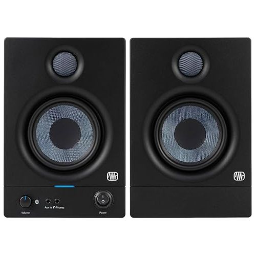  PreSonus 4.5-Inch 2-Way Active Studio Monitors Bundle with Isolation Pads for Speakers (2-Pack) and 1/4-Inch to 1/4-Inch TRS Cable (6-Feet, 2-Pack) (4 Items)